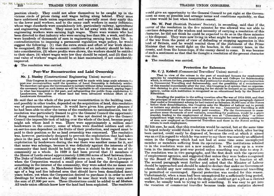 TUC Report, 1943