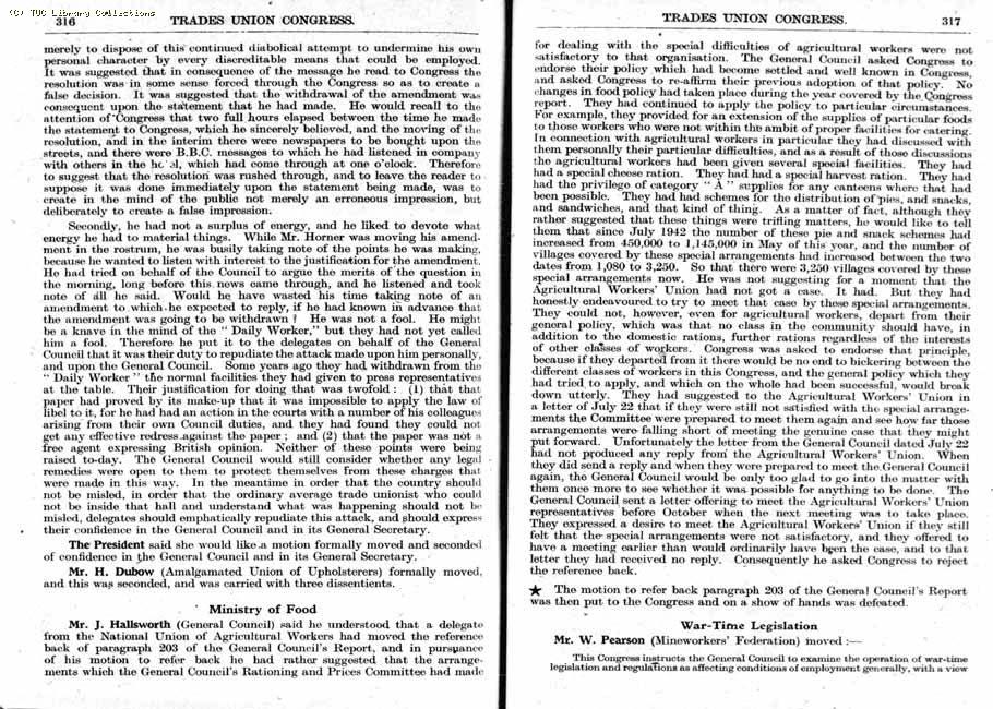 TUC Report, 1943