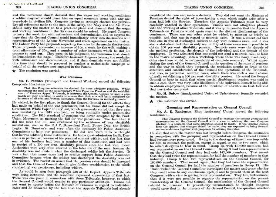 TUC Report, 1943