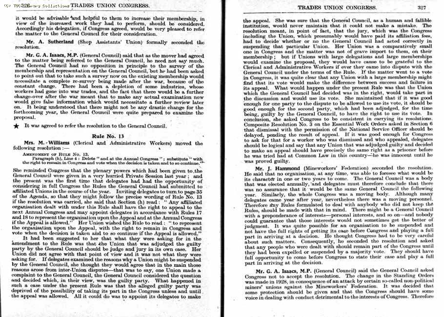 TUC Report, 1943