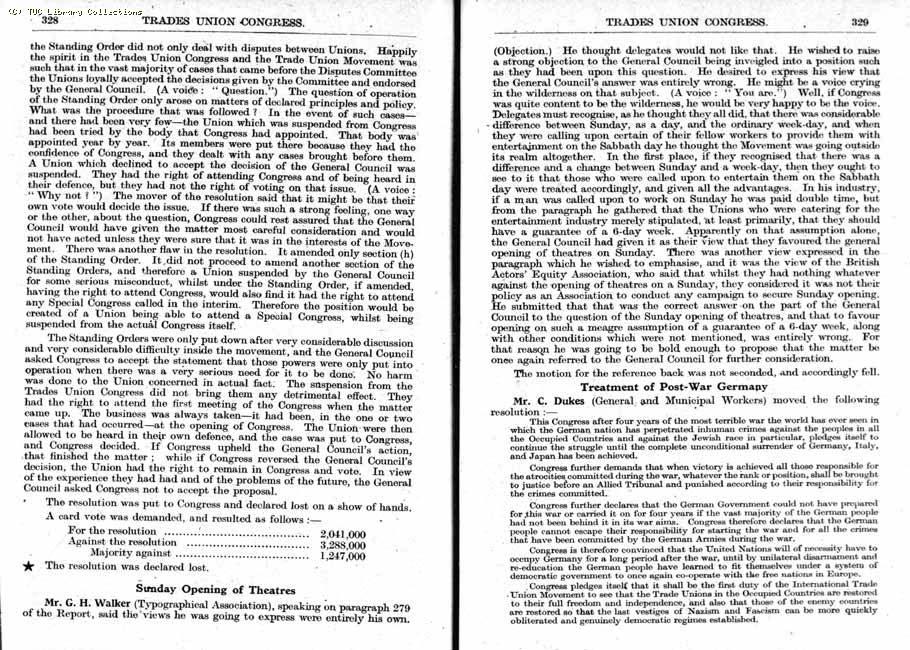 TUC Report, 1943