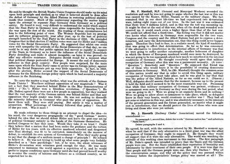 TUC Report, 1943