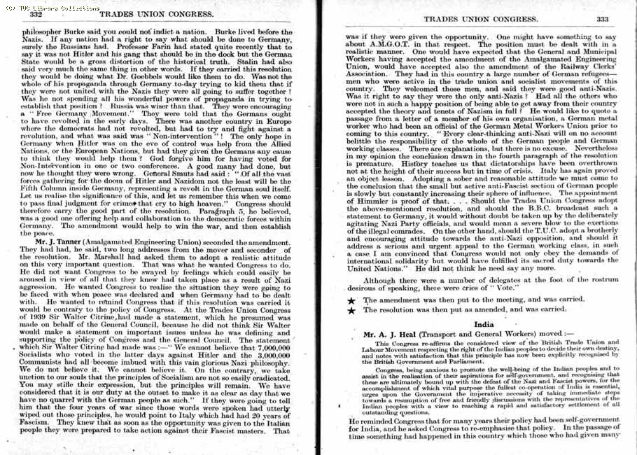 TUC Report, 1943