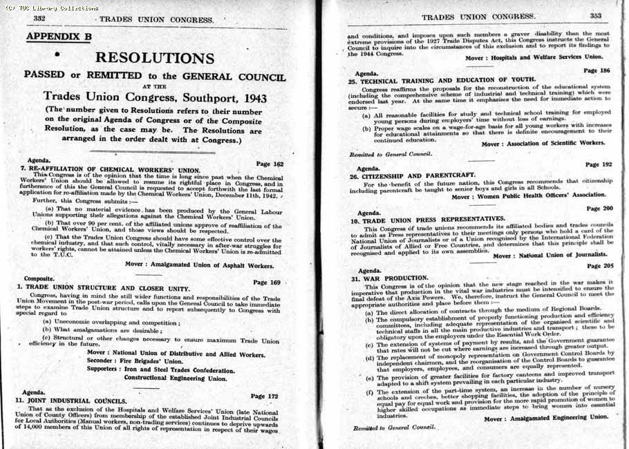 TUC Report, 1943