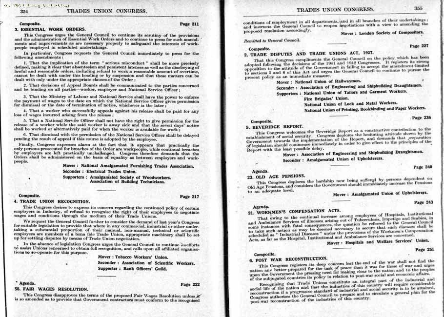 TUC Report, 1943