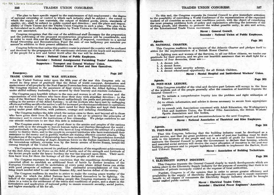 TUC Report, 1943