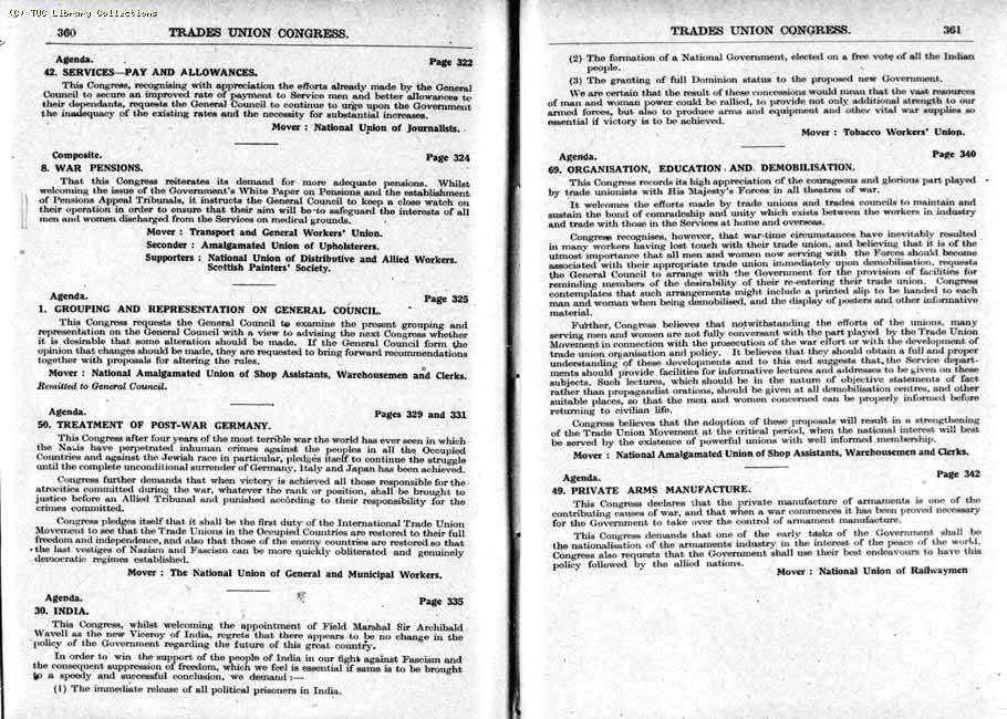 TUC Report, 1943