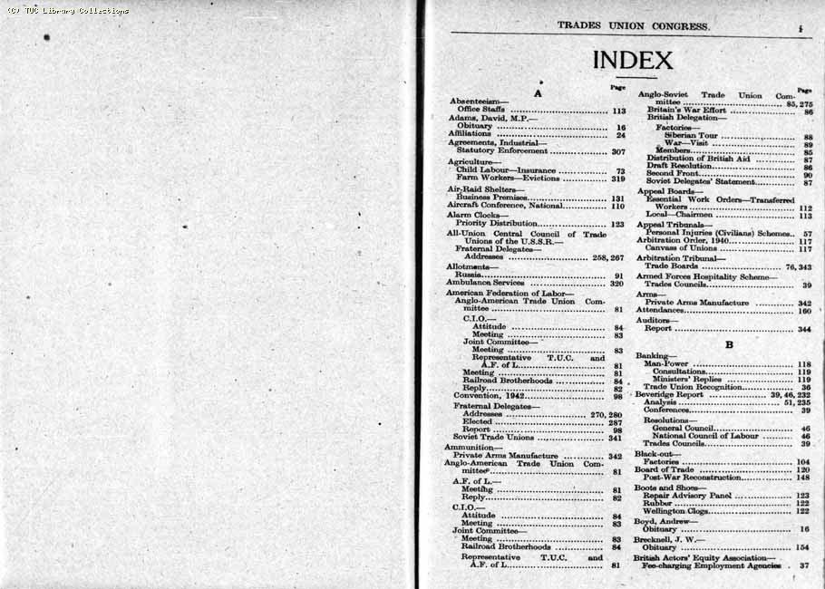 TUC Report, 1943