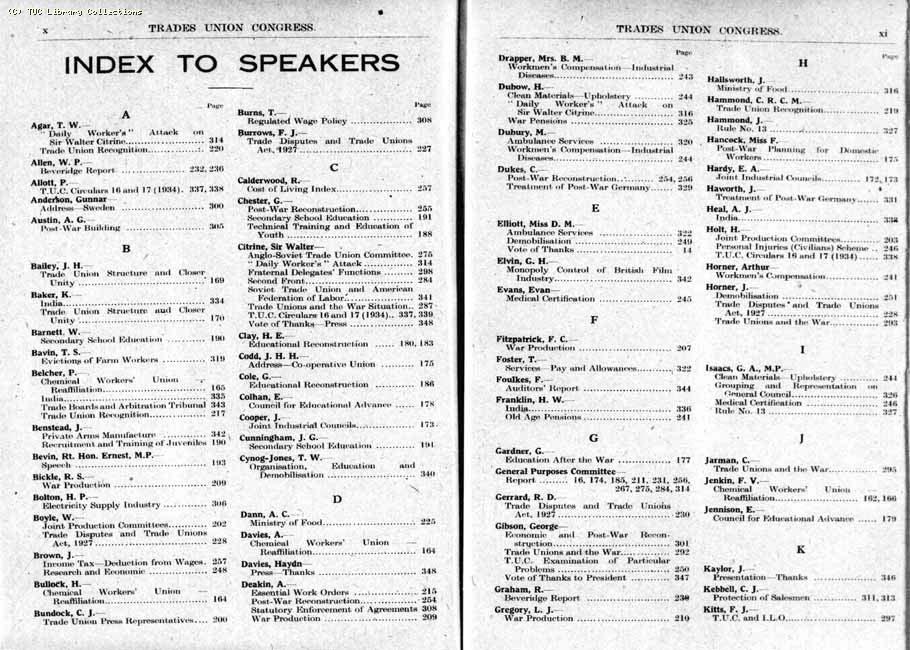 TUC Report, 1943