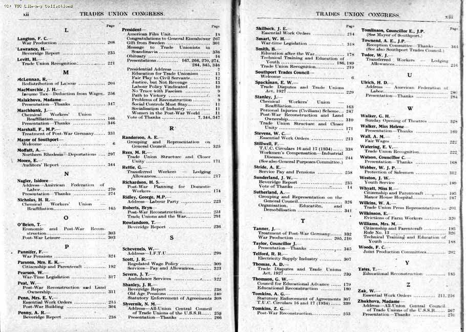 TUC Report, 1943