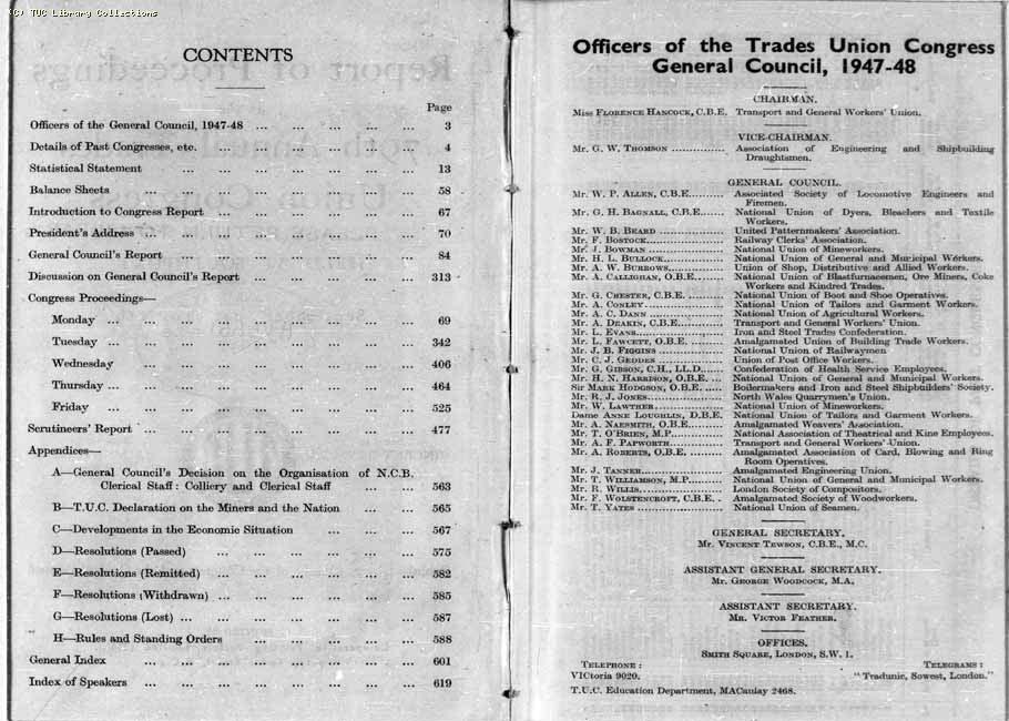 TUC Report, 1947