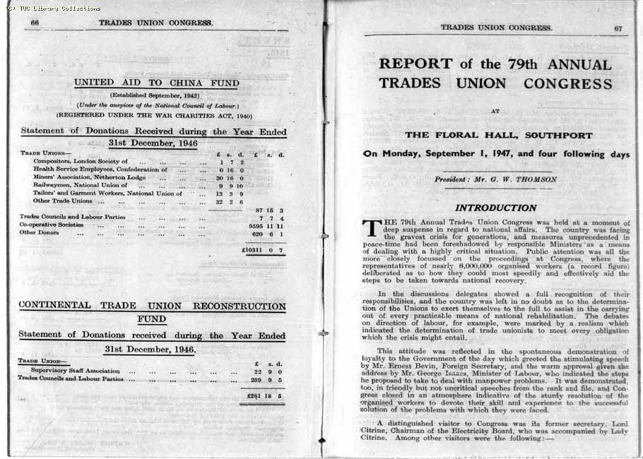 TUC Report, 1947