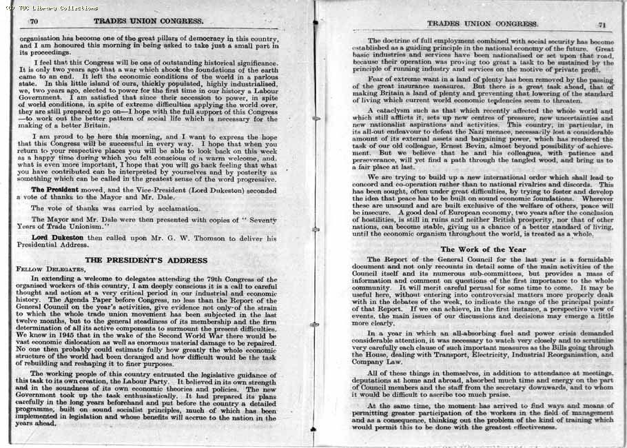 TUC Report, 1947