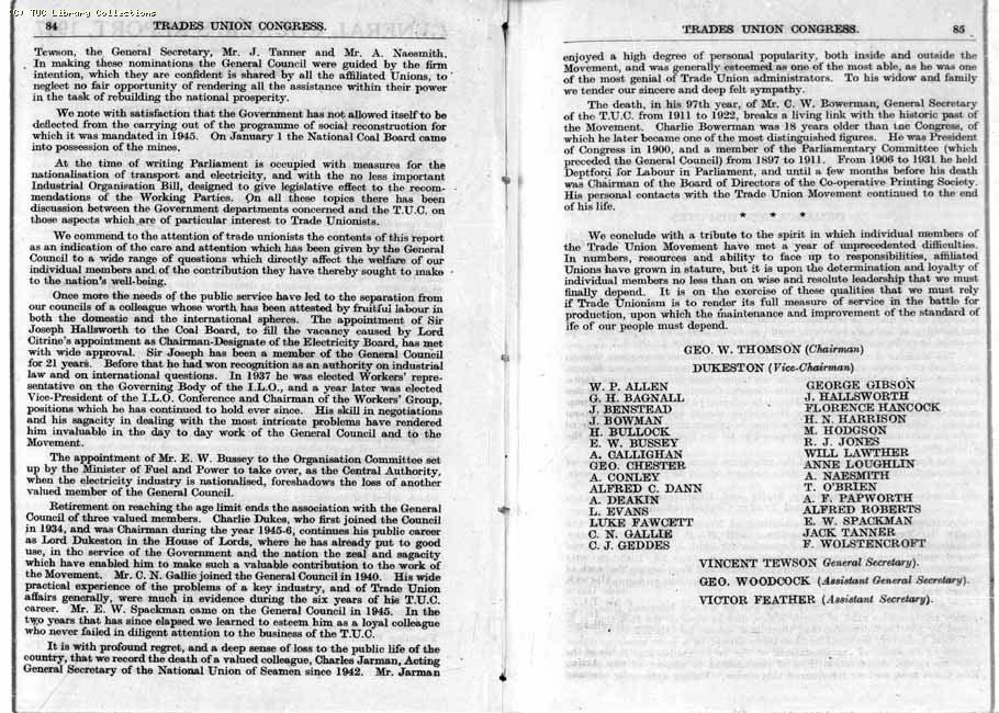 TUC Report, 1947