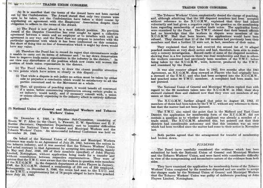 TUC Report, 1947