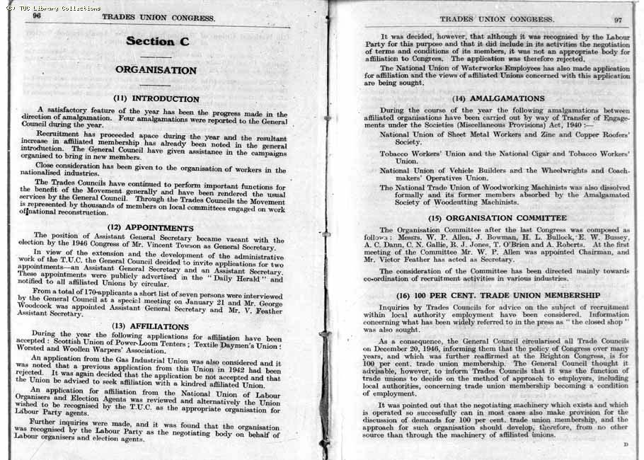 TUC Report, 1947