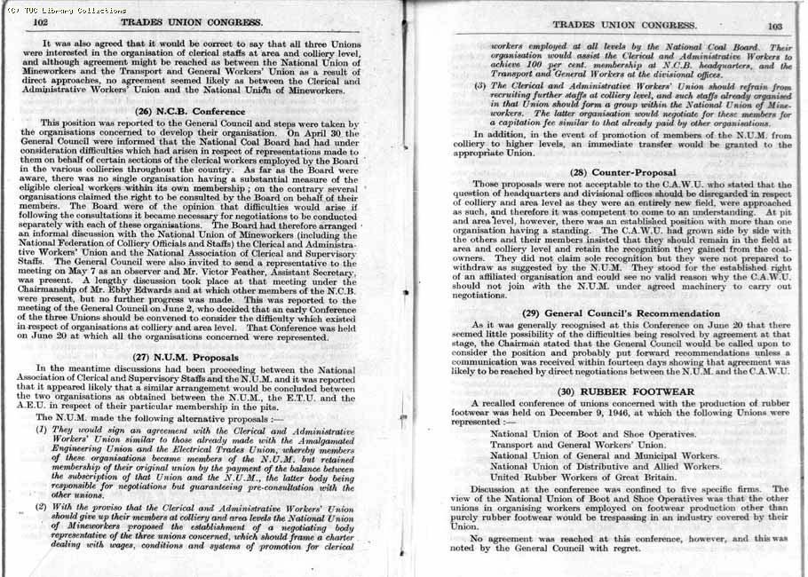 TUC Report, 1947