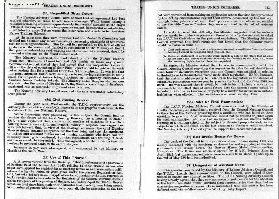 TUC Report, 1947