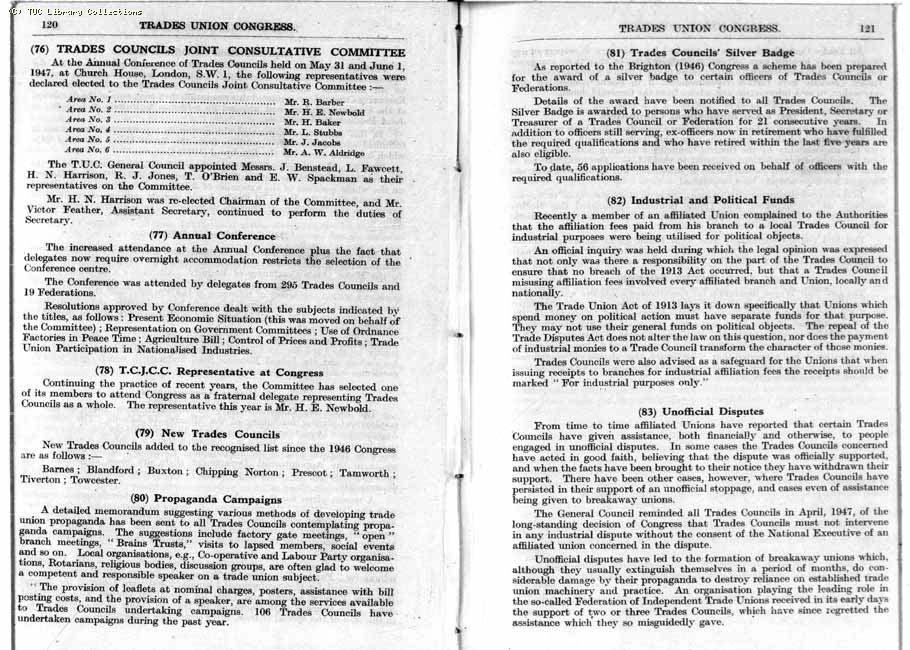 TUC Report, 1947