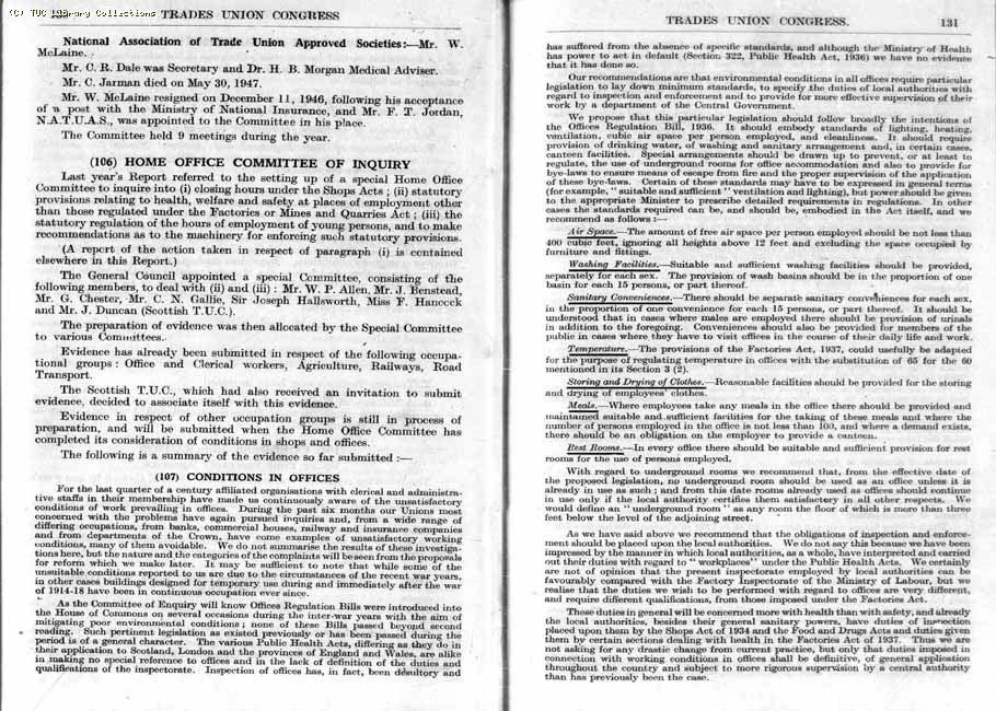 TUC Report, 1947