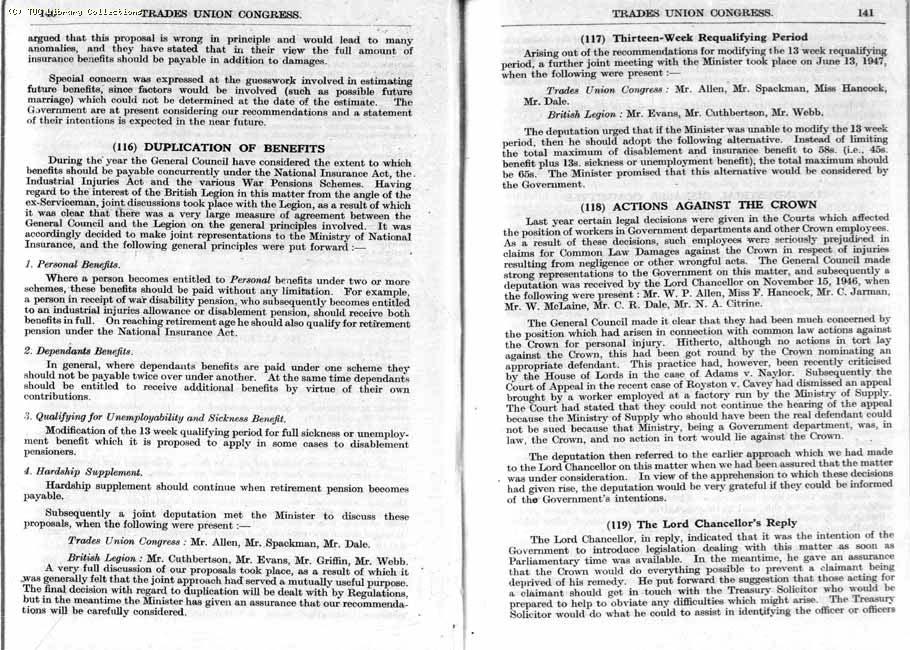 TUC Report, 1947
