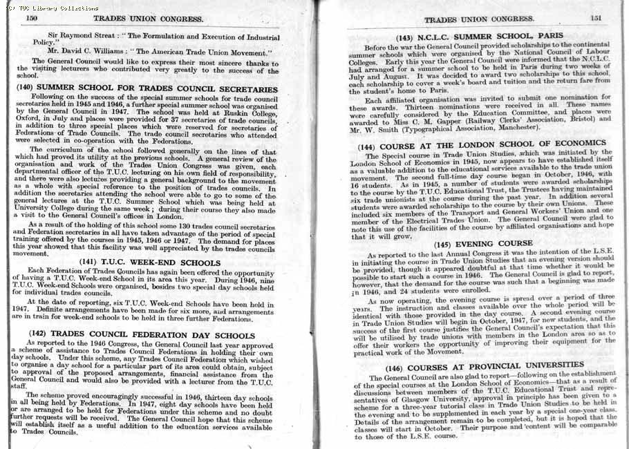 TUC Report, 1947