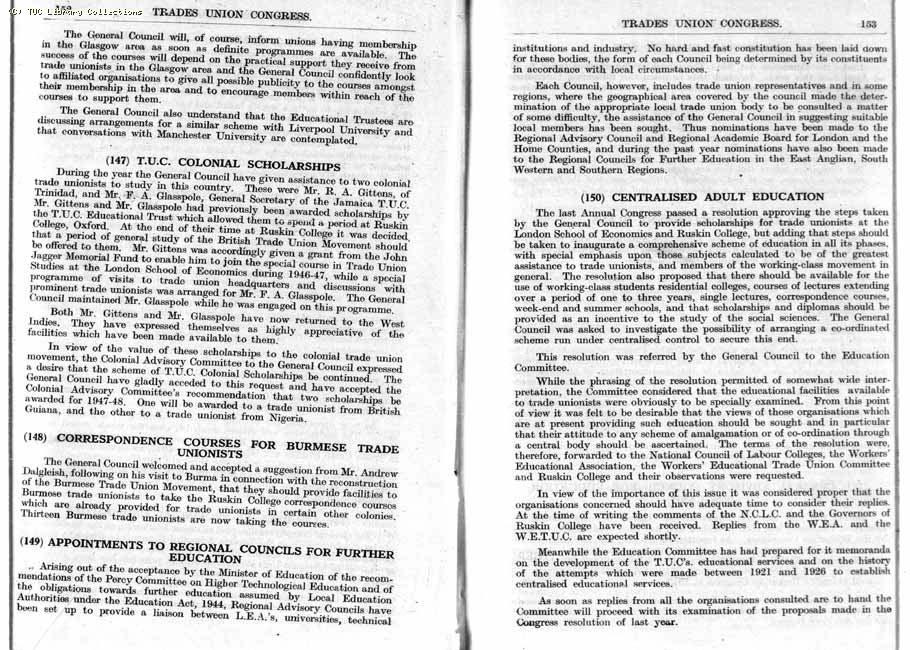 TUC Report, 1947
