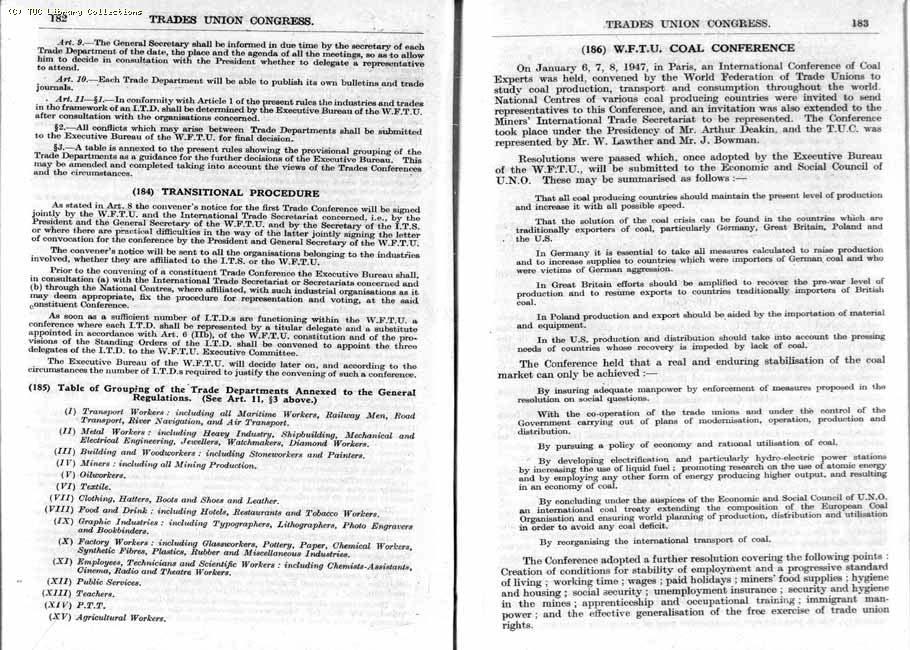 TUC Report, 1947