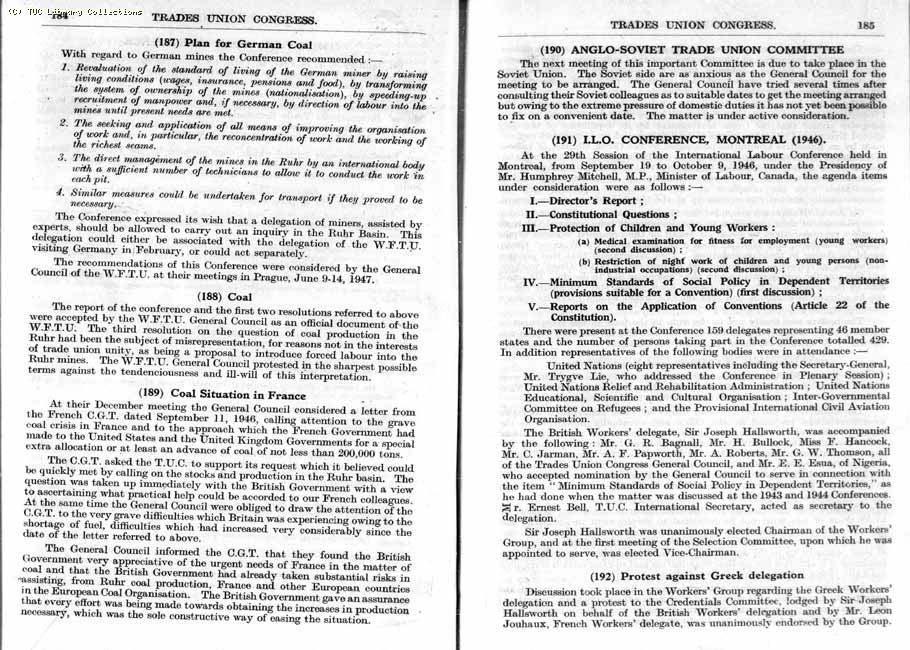 TUC Report, 1947