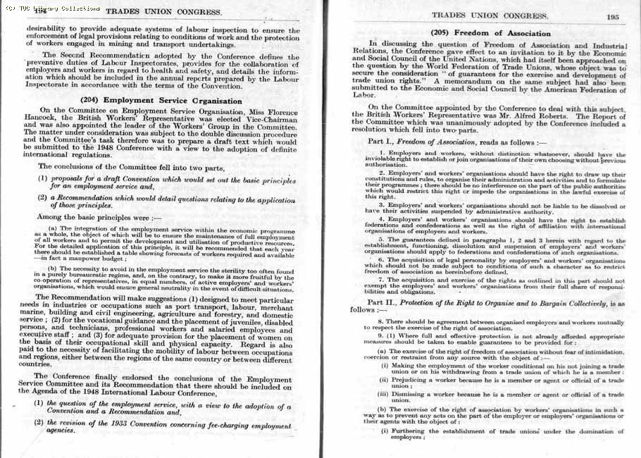 TUC Report, 1947