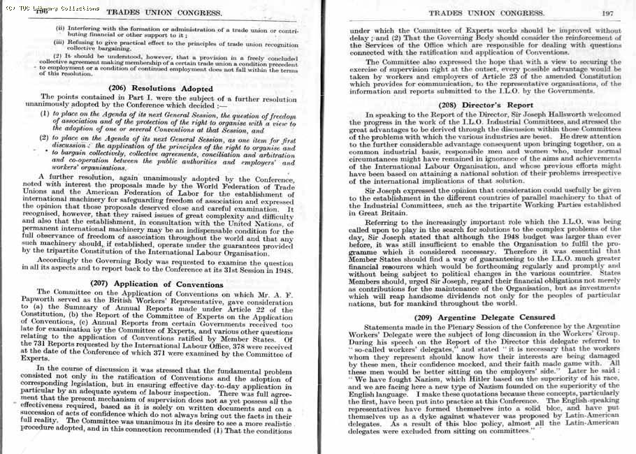 TUC Report, 1947