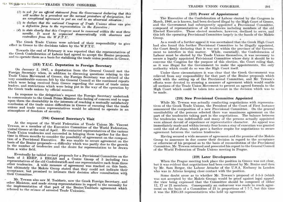 TUC Report, 1947