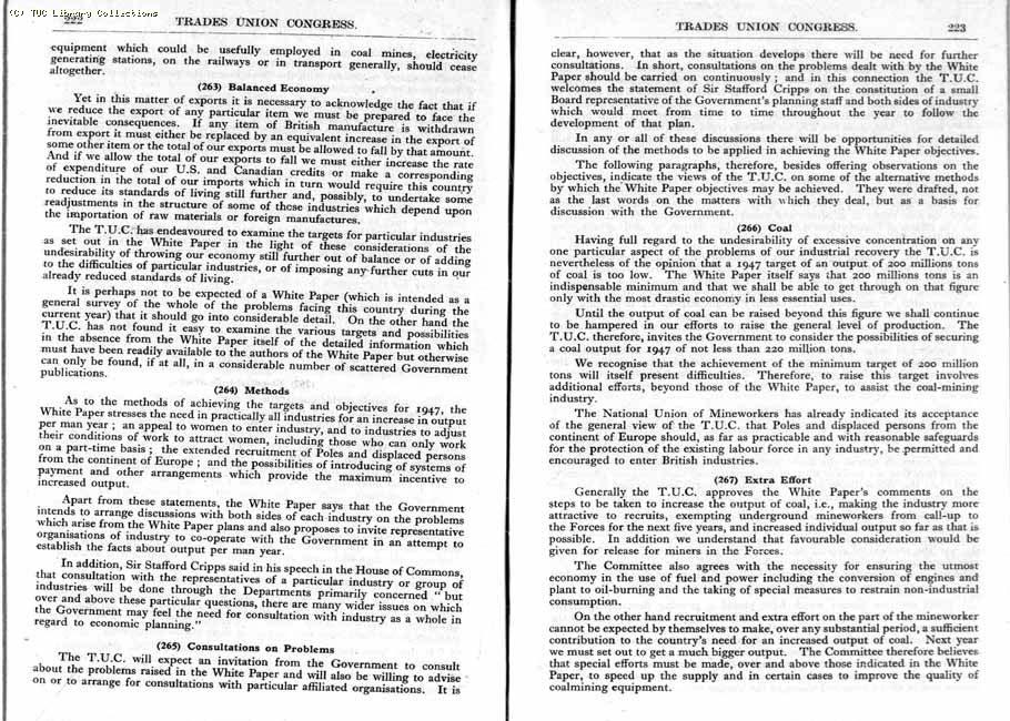 TUC Report, 1947