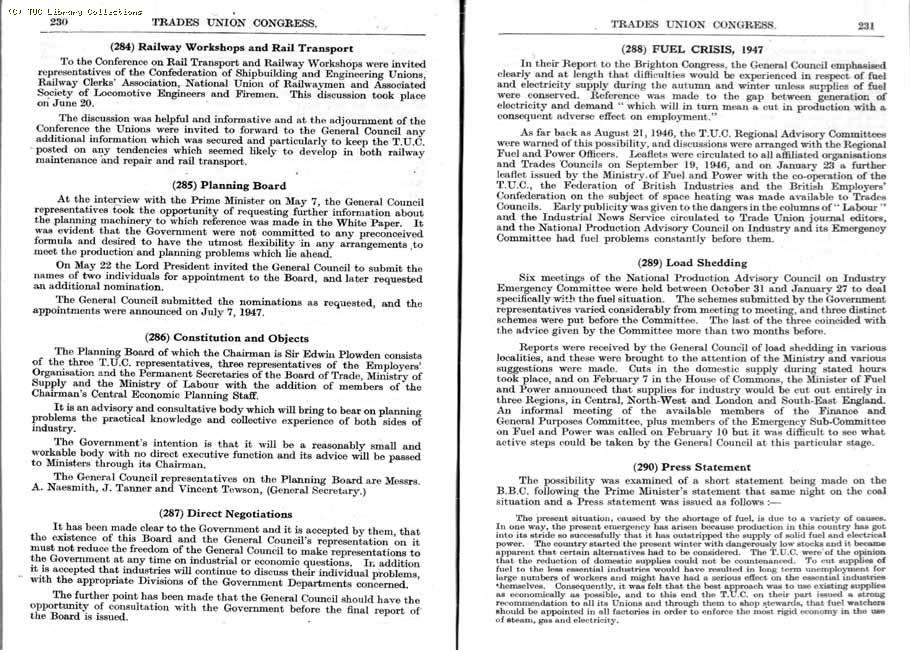 TUC Report, 1947