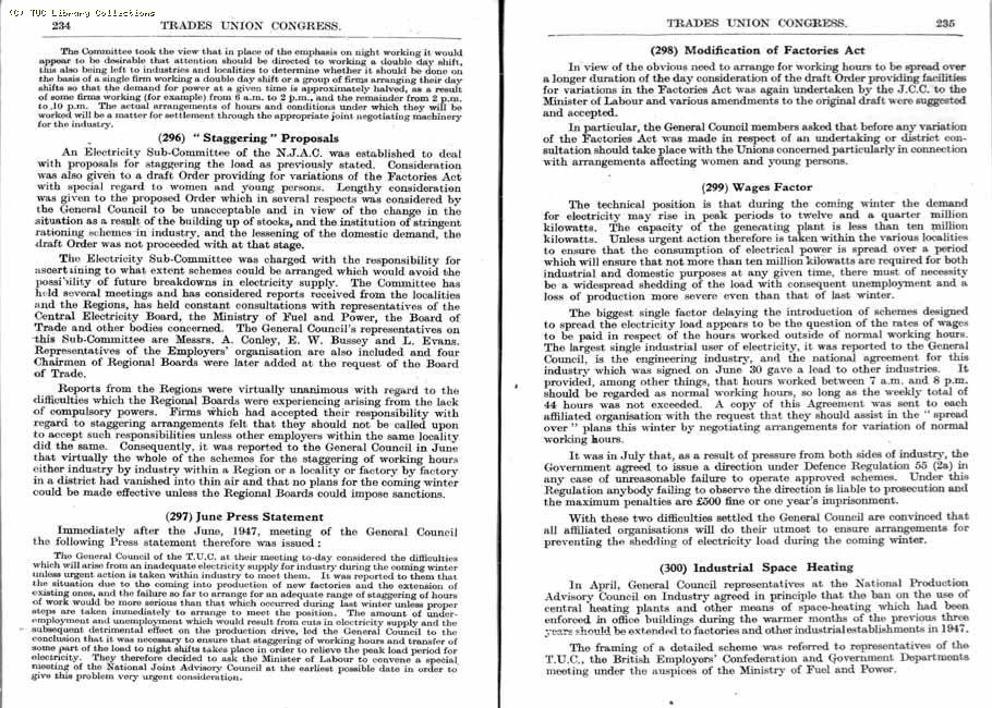 TUC Report, 1947