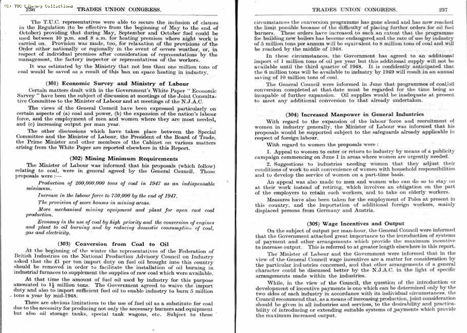 TUC Report, 1947