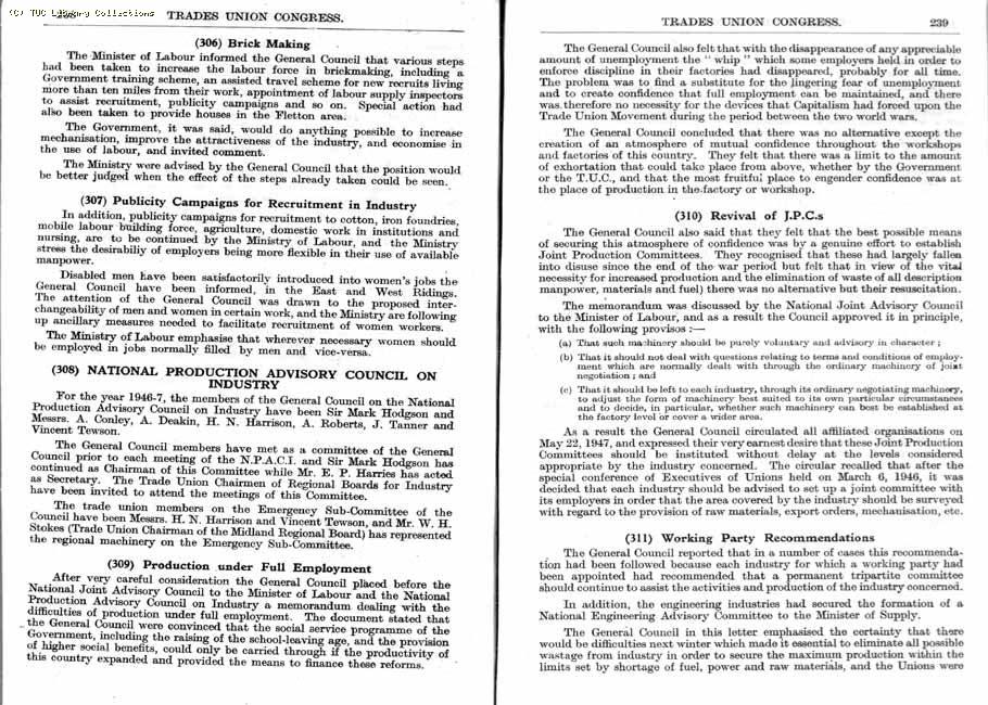 TUC Report, 1947