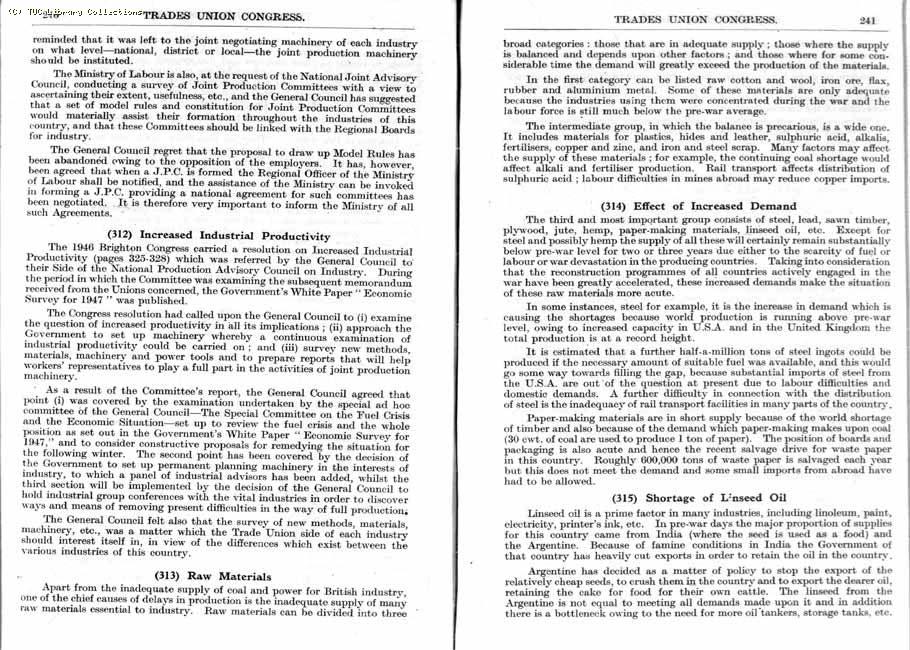 TUC Report, 1947