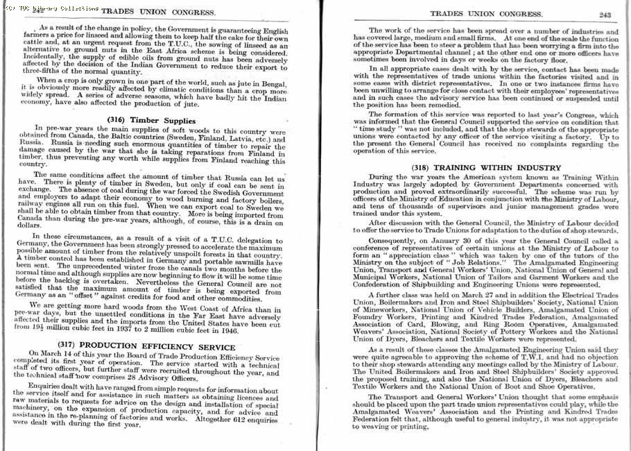 TUC Report, 1947
