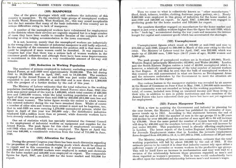 TUC Report, 1947