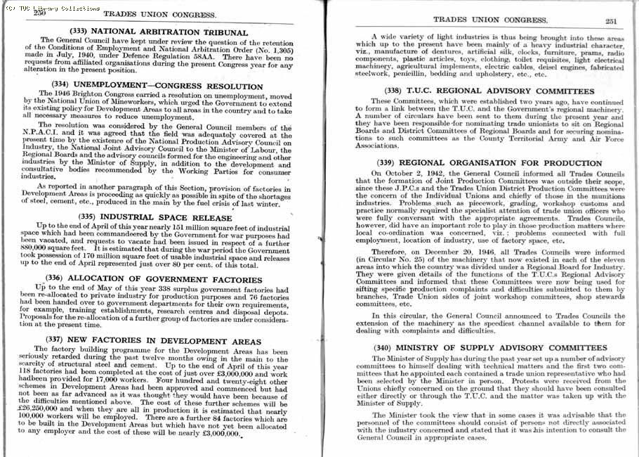 TUC Report, 1947