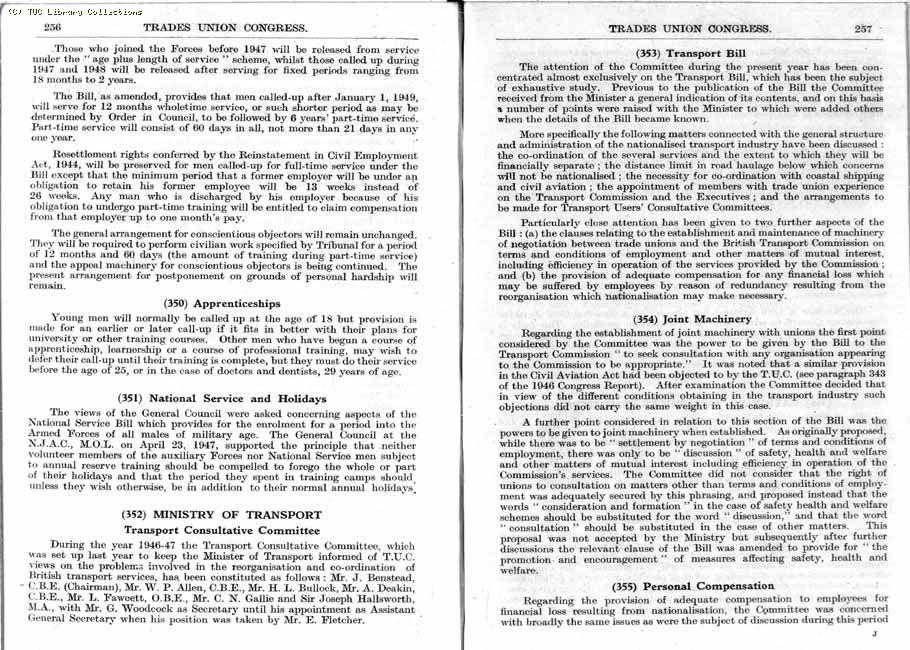 TUC Report, 1947