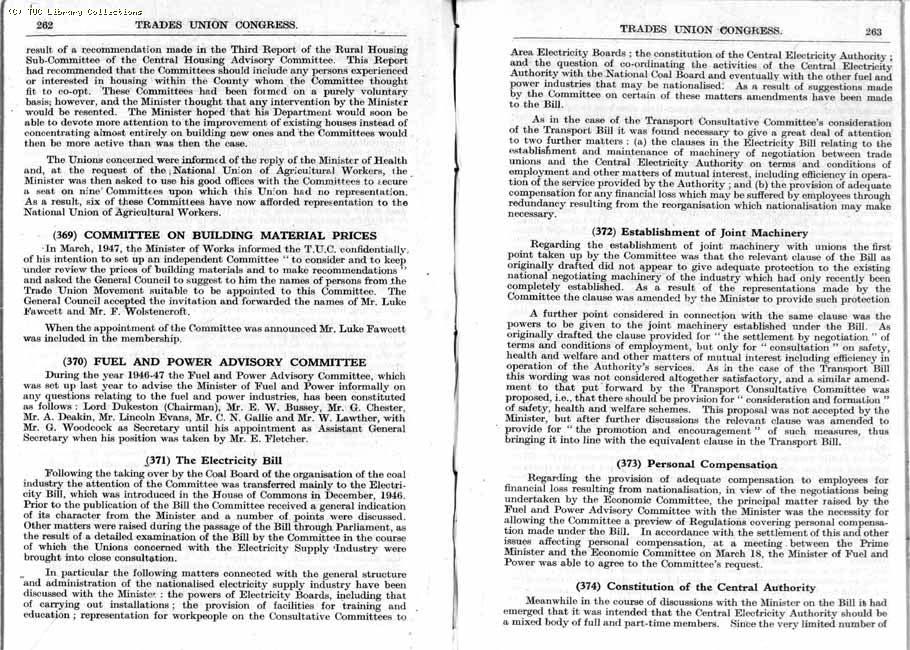 TUC Report, 1947