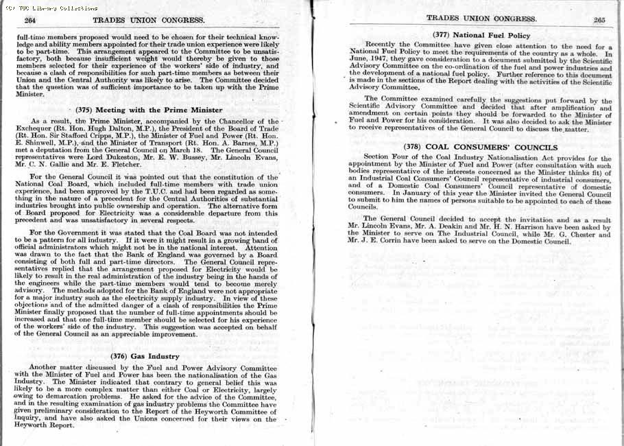 TUC Report, 1947
