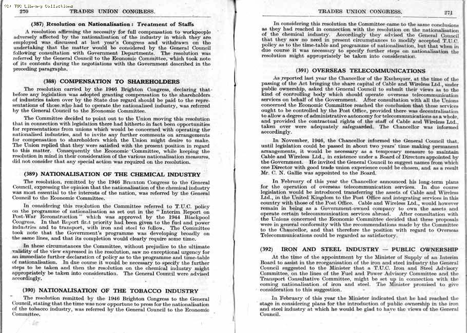 TUC Report, 1947