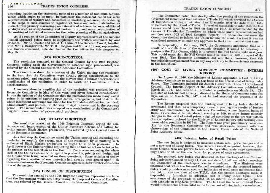 TUC Report, 1947