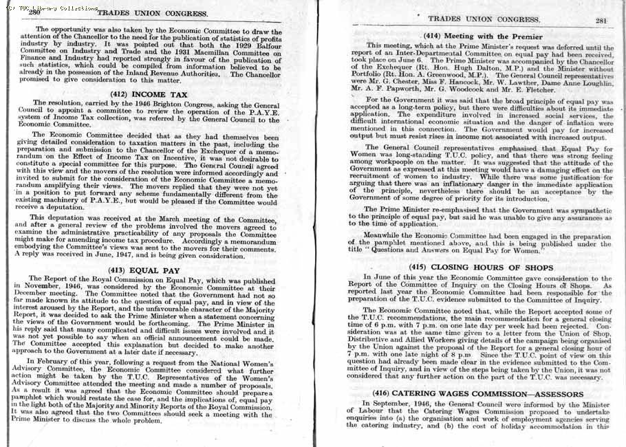 TUC Report, 1947
