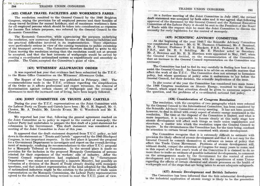 TUC Report, 1947