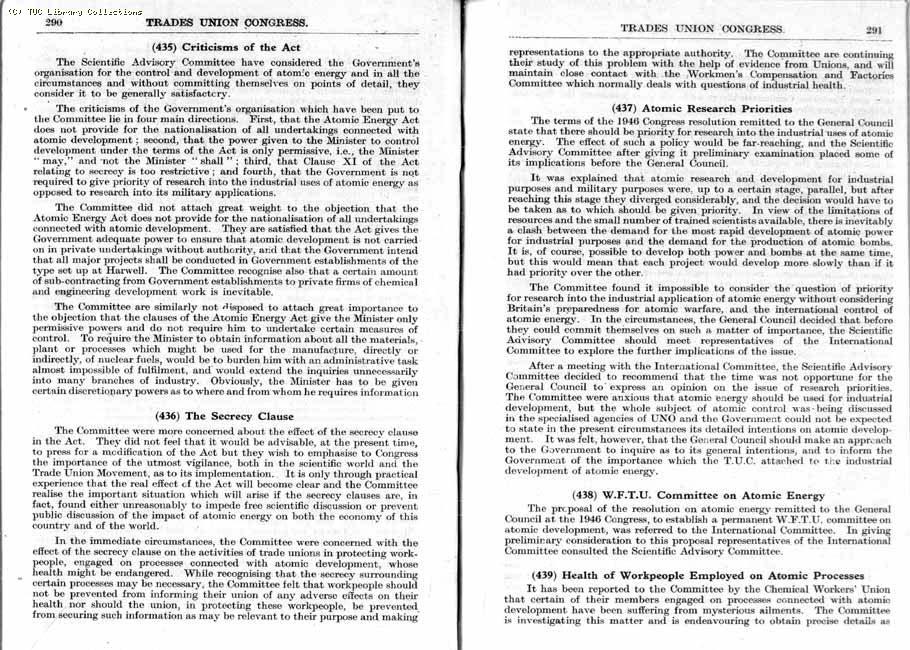 TUC Report, 1947