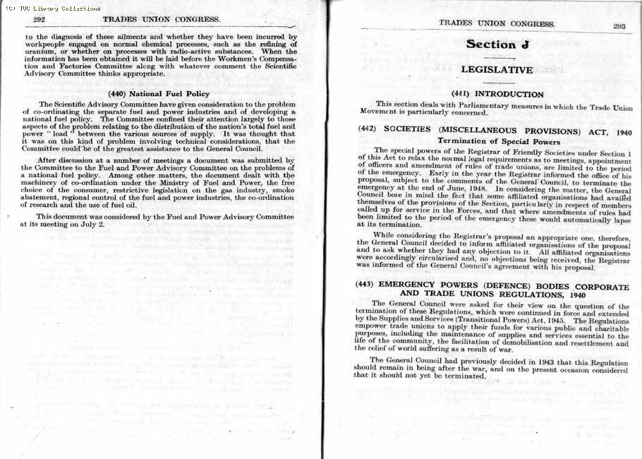 TUC Report, 1947
